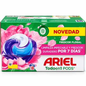 Капсули для прання Ariel Todo en 1 Pods Frescor Floral (Квіткова свіжість), 18 шт.