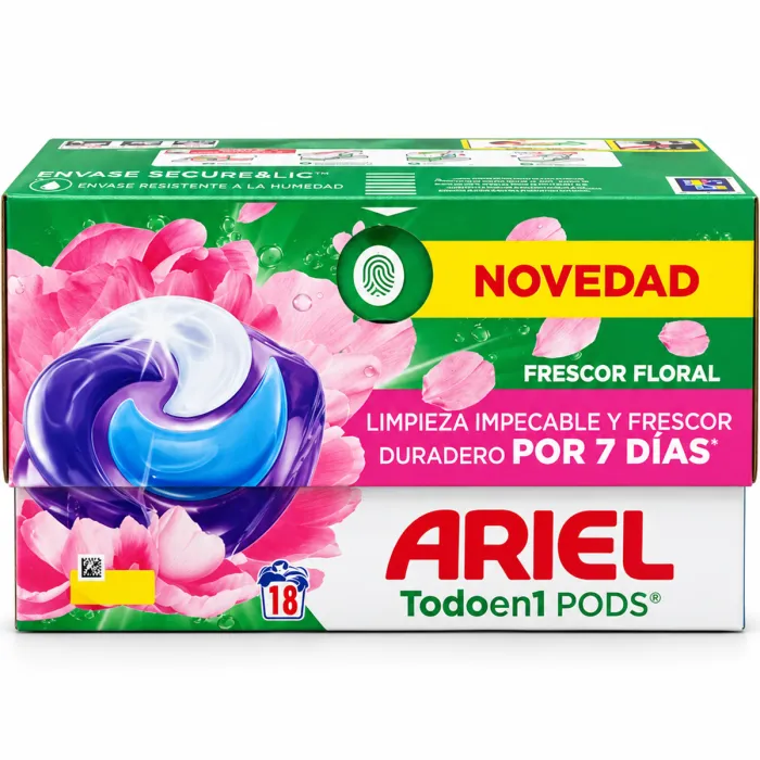 Капсули для прання Ariel Todo en 1 Pods Frescor Floral (Квіткова свіжість), 18 шт.