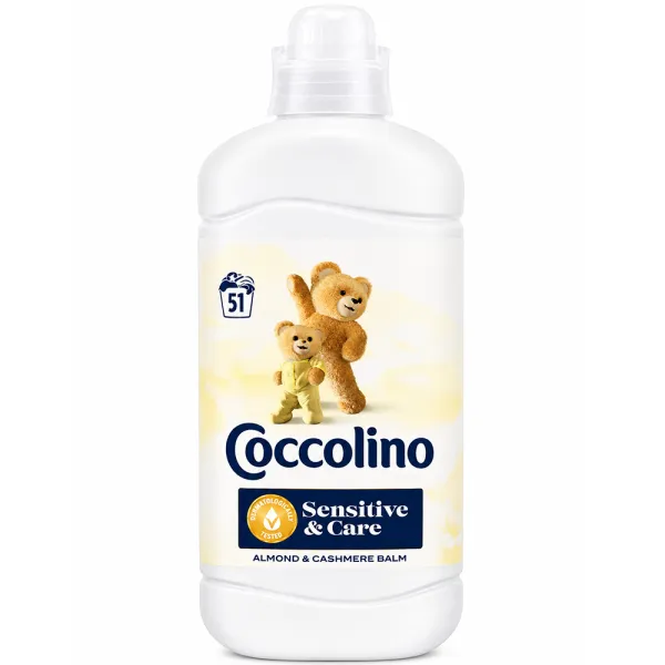 Кондиціонер для білизни Coccolino Sensitive & Care Almond & Cashmere Balm, 1.275 л (51 прання)