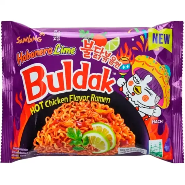 Локшина швидкого приготування Buldak Habanero Lime, 135 г