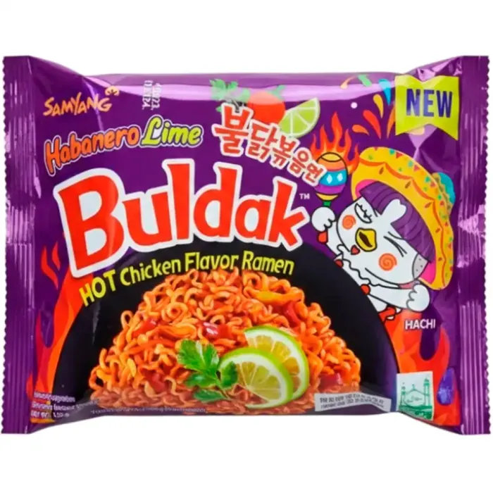 Локшина швидкого приготування Buldak Habanero Lime, 135 г