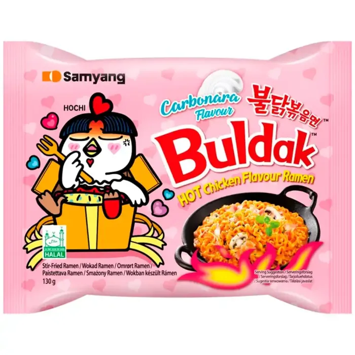 Локшина швидкого приготування Buldak Carbonara, 130 г