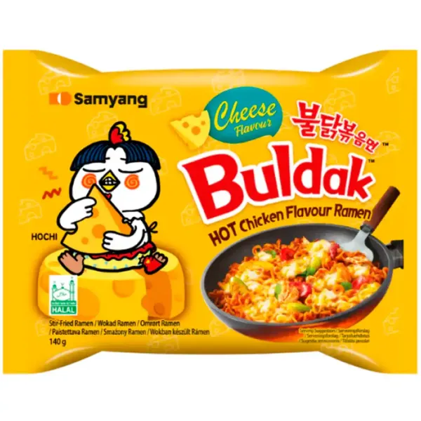 Локшина швидкого приготування Buldak Cheese, 140 г