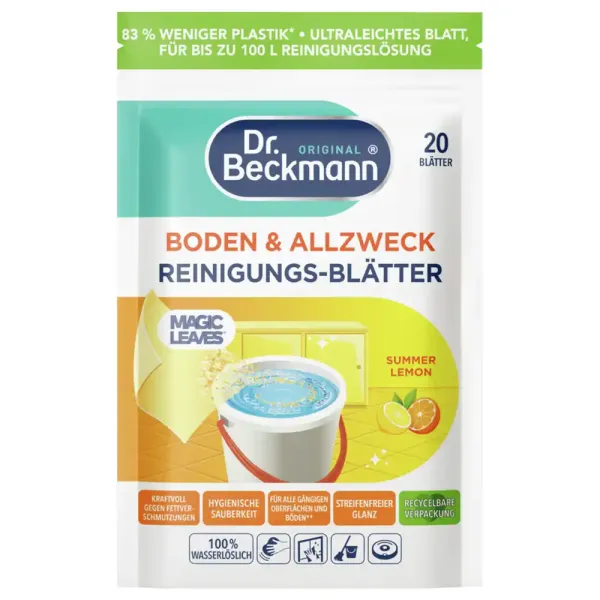Розчинні серветки для миття підлоги Dr.Beckmann Summer Lemon (20 шт)