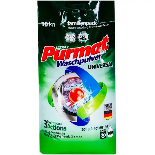 Універсальний пральний порошок Purmat Universal 10 кг (100 прань)
