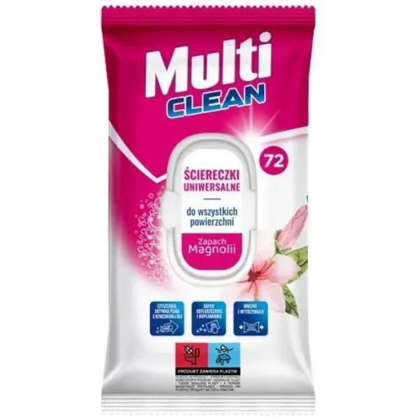 Вологі серветки для прибирання Luba Multi Clean Magnolia (72 шт)