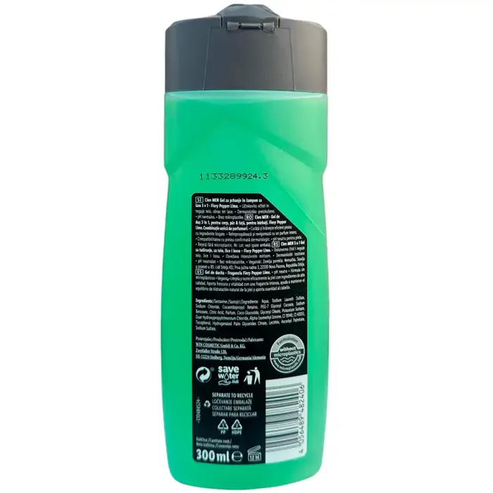 Гель для душа чоловічий 3в1 Cien Fiery Pepper Lime, 300 мл
