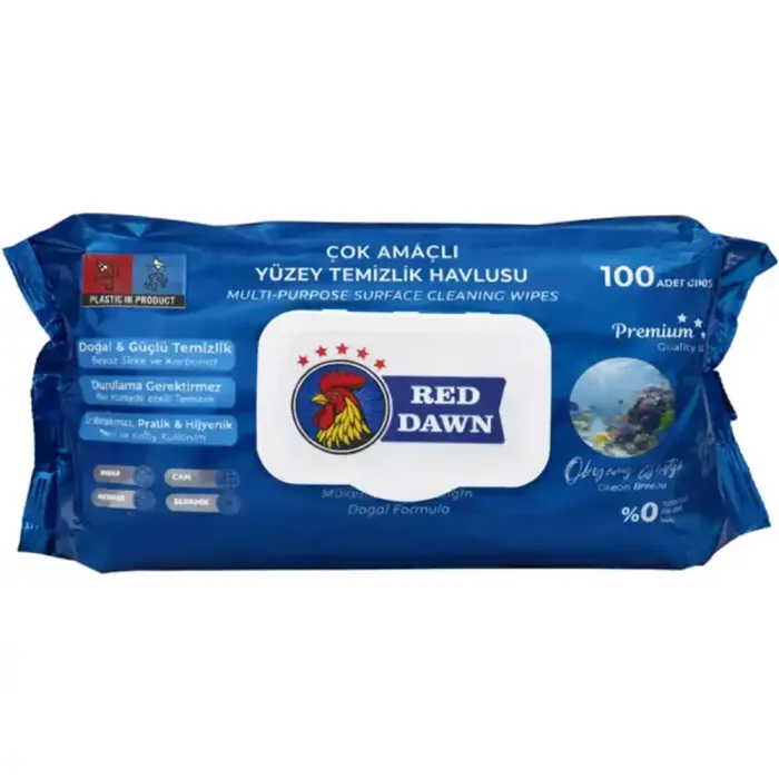 Вологі серветки для прибирання Red Dawn Ocean Breeze, 100 шт