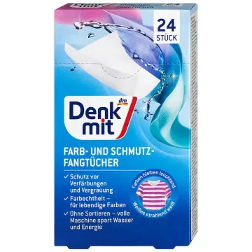 Серветки активні для захисту кольорів Denkmit, 24 шт