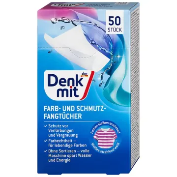 Серветки активні для захисту кольорів Denkmit, 50 шт