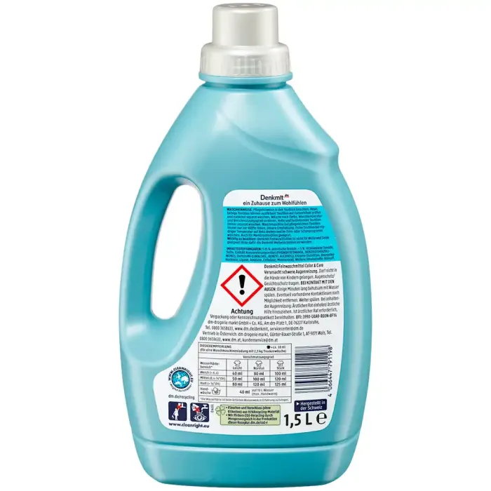 Гель для прання кольорових тканин Denkmit Color & Care 1.5 л (30 прань)