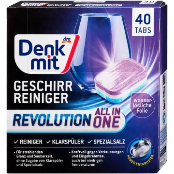 Таблетки для посудомийної машини Denkmit Revolution, 40 шт