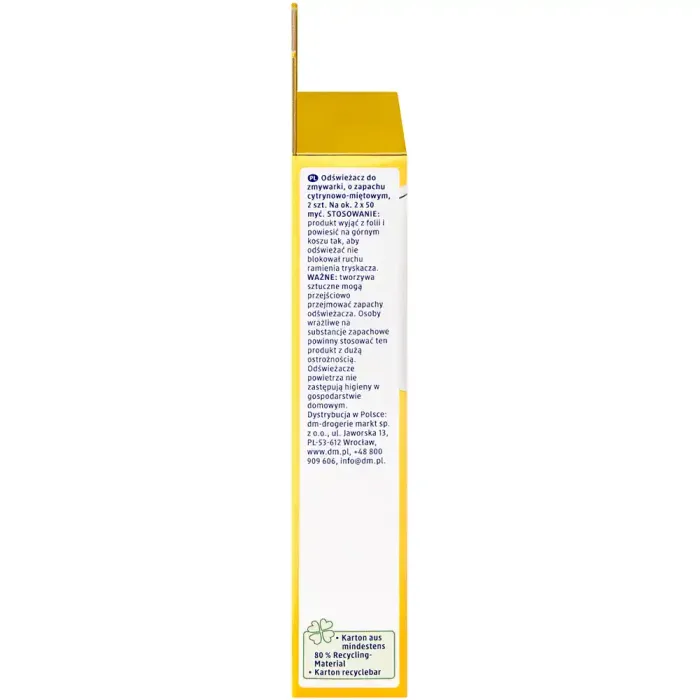Освіжувач для посудомийної машини Denkmit Lemon & Mint (Лимон та М'ята), 2 шт