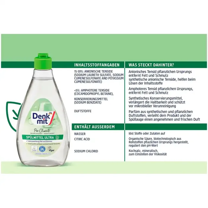 Засіб для миття посуду Denkmit Nature Pro Climate, 500 мл