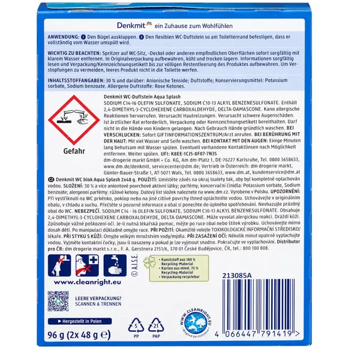 Підвісний блок для унітазу Denkmit Aqua Splash, 2 шт