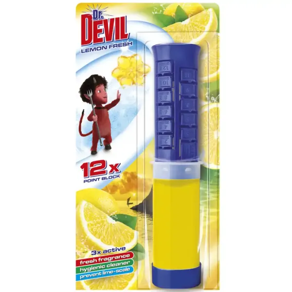 Гелевий шприц для унітазу Dr. Devil - Лимонна свіжість (75 мл)