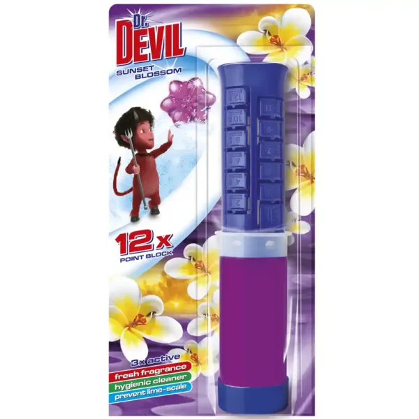 Гелевий шприц для унітазу Dr. Devil - Квітковий захід сонця (75 мл)