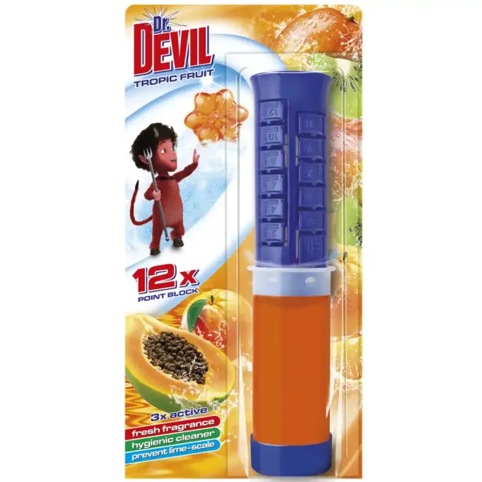 Гелевий шприц для унітазу Dr. Devil - Тропічні фрукти (75 мл)