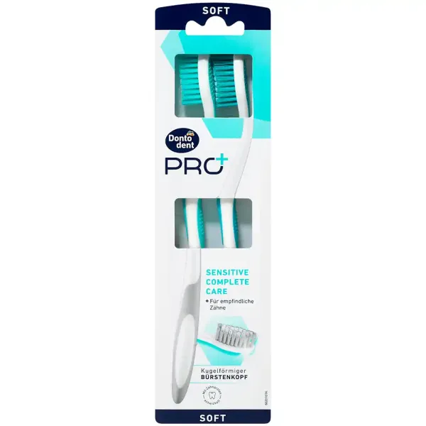 М’яка зубна щітка Dontodent PRO+ Sensitive Complete Care, 2 шт