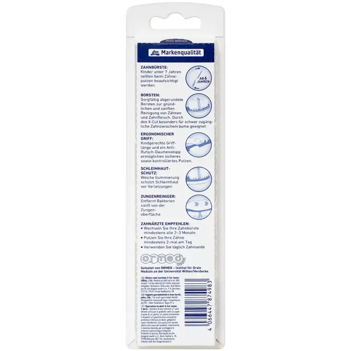 Дитяча зубна щітка Dontodent Junior X-Cut (м'яка), 2 шт