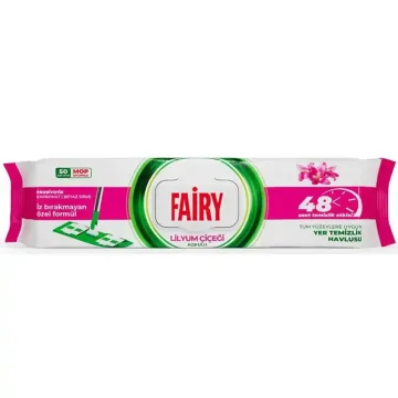 Вологі серветки для миття підлоги Fairy Lilyum Cicegi, 50 шт