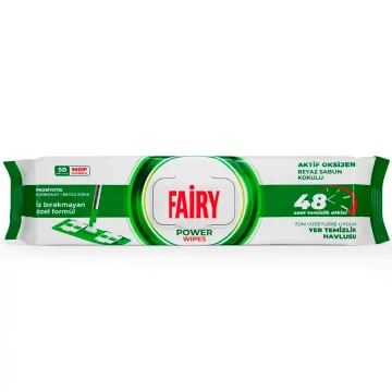 Вологі серветки для миття підлоги Fairy Power, 50 шт