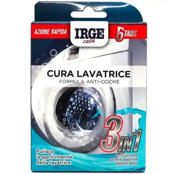 Таблетки для чищення пральної машини Irge Cura Lavatrice, 6 шт