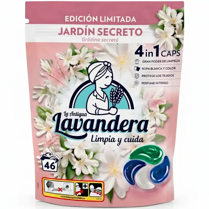 Капсули для прання універсальні Lavandera 4в1 Jardin, 46 шт