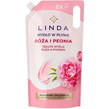 Рідке крем-мило Linda троянда і півонія, 1 л (запаска)