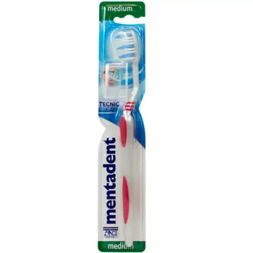 Зубна щітка середньої жорсткості Mentadent Tecnic Clean Medium, 1 шт