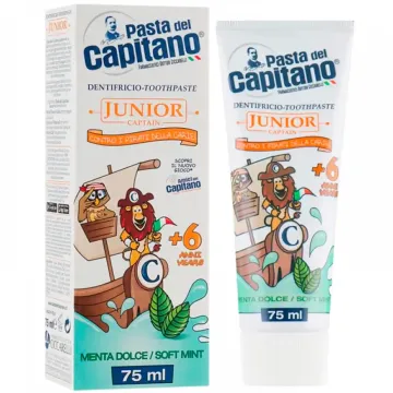 Зубна паста для дітей Pasta del Capitano Junior 6 + Солодка М'ята, 75 мл