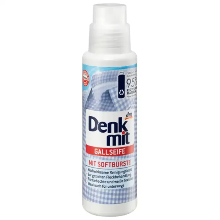 Плямовивідник Denkmit Gallseife mit Softbürste з жовчним милом, 250 мл