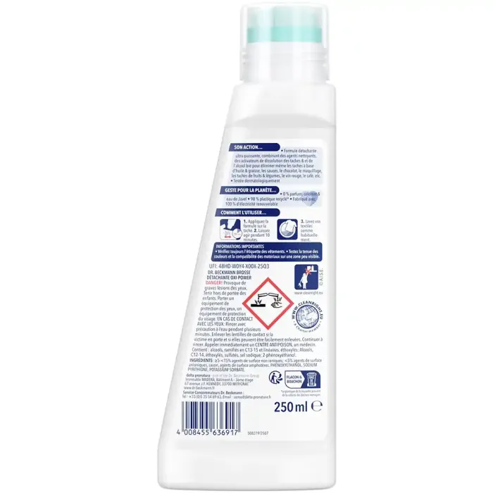 Плямовивідник з щіткою Dr. Beckmann Oxi-Power, 250 мл
