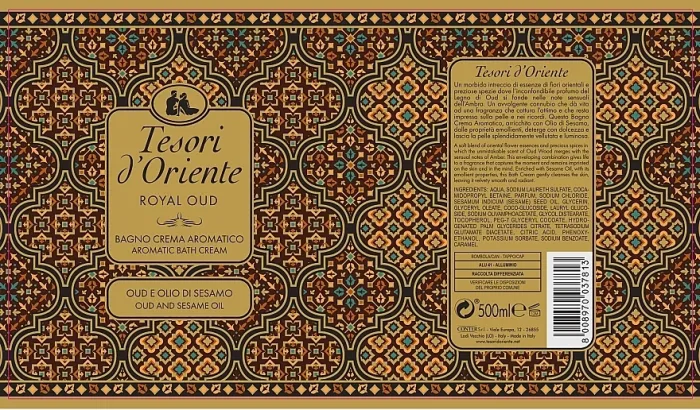 Парфумований крем-гель для душу Tesori d'Oriente Royal Oud (500 мл)