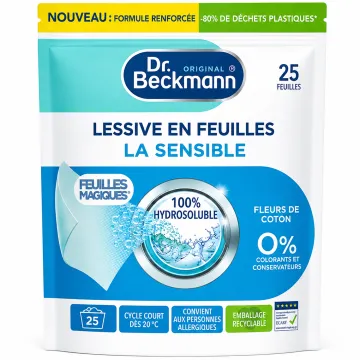 Серветки для прання Dr. Beckmann Magic Leaves Sensitiv, 25 шт