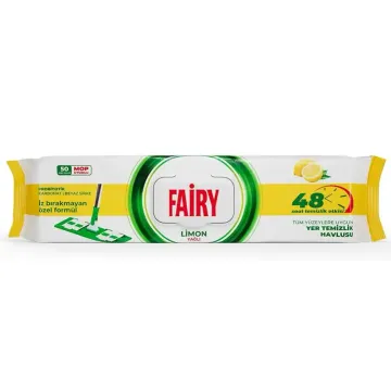 Вологі серветки для миття підлоги Fairy Limon, 50 шт