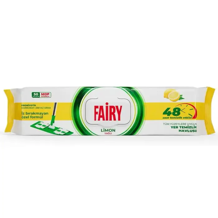 Вологі серветки для миття підлоги Fairy Limon (50 шт)