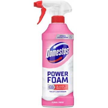 Піна для чищення унітазу та ванни Domestos Power Foam Floral Fresh, 435 г