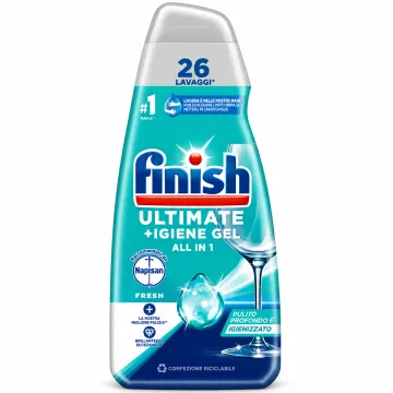 Гель для посудомийної машини Finish Ultimate + Igiene Gel Fresh, 560 мл (до 26 циклів)