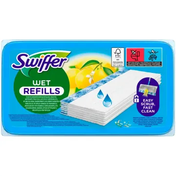 Вологі серветки до швабри Swiffer Wet Refills з лимоном, 10 шт