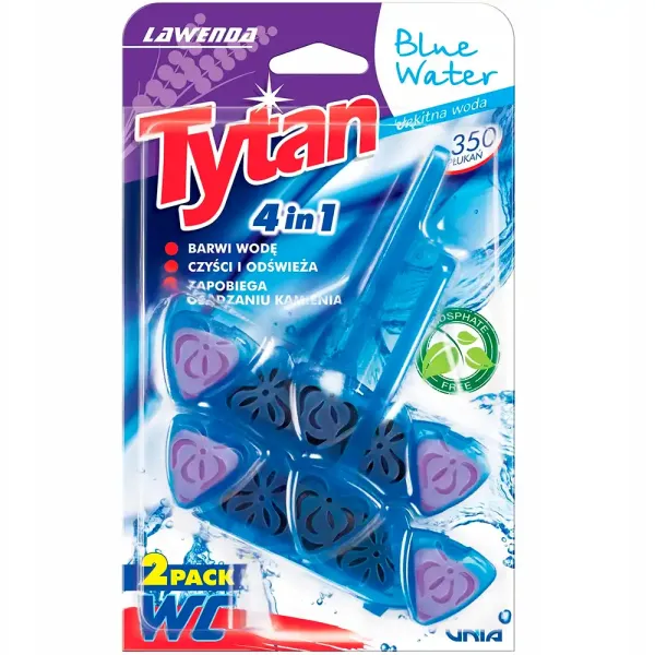 Підвісний блок для унітазу Tytan Blue Water Lawenda, 2 шт х 40 г