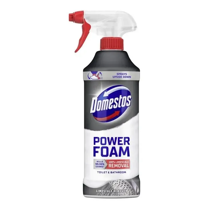 Піна для чищення унітазу та ванни Domestos для видалення нальоту, 435 мл