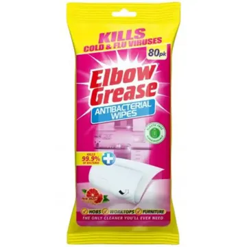 Вологі серветки для прибирання антибактеріальні Elbow Grease Pink Blush, 80 шт